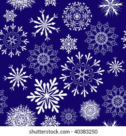 Seamless snowflakes background for winter and christmas theme