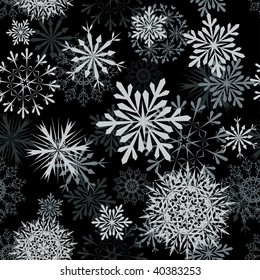 Seamless snowflakes background for winter and christmas theme