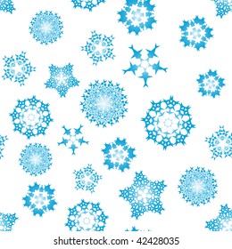 Seamless snowflakes background for winter and christmas theme