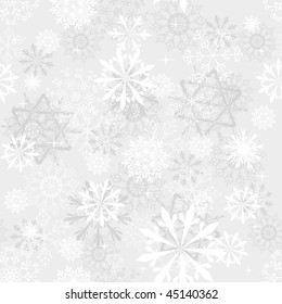 Seamless snowflakes background for winter and christmas theme