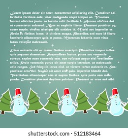 Seamless snowflakes background for winter and christmas theme. Vector illustration.