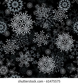 Seamless snowflakes background for winter and christmas theme