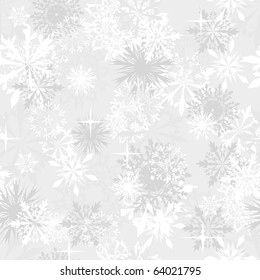 Seamless Snowflakes Background For Winter And Christmas Theme