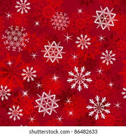 Seamless snowflakes background for winter and christmas theme