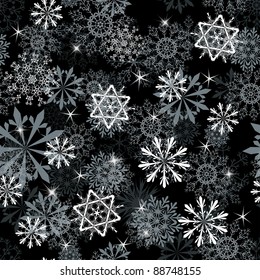 Seamless snowflakes background for winter and christmas theme