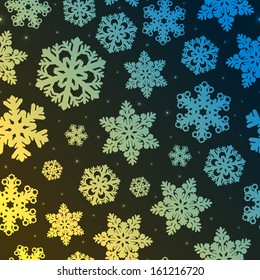 Seamless snowflakes christmas background