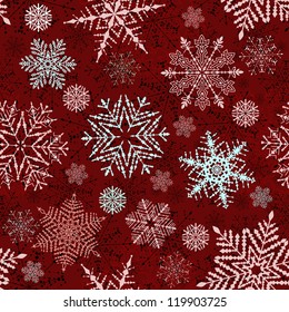 Seamless snowflakes pattern