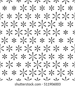Patrón de copos de nieve sin foco. Resumen de fondo de estrella. Diseño de papel de ajuste. Ornamento mínimo de Navidad