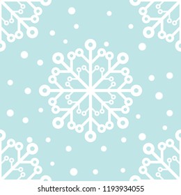 Seamless Snowflakes pattern Background for Christmas and New year. Vector Illustration. Celebration