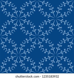 Seamless Snowflakes pattern Background for Christmas and New year. Vector Illustration EPS8