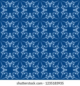 Seamless Snowflakes pattern Background for Christmas and New year. Vector Illustration EPS8