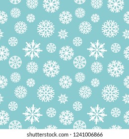 Seamless Snowflakes pattern Background for Christmas and New year. Winter. Vector Illustration