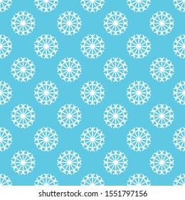 Seamless Snowflakes pattern Background for Christmas and New year. Vector Illustration