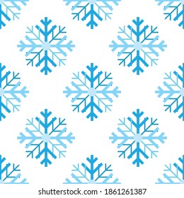 Seamless Snowflakes pattern Background for Christmas and New year. Vector Illustration