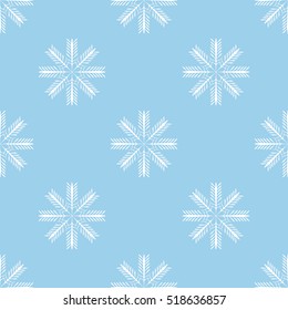 Seamless Snowflakes pattern Background for Christmas and New year. Vector Illustration