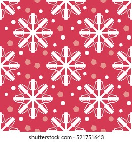 Seamless Snowflakes pattern Background for Christmas and New year. Vector Illustration. Celebration