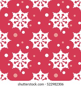 Seamless Snowflakes pattern Background for Christmas and New year. Vector Illustration. Celebration