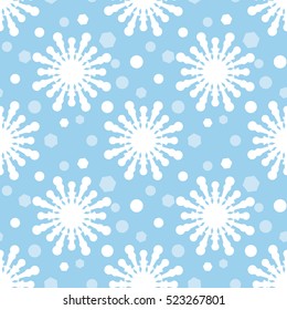 Seamless Snowflakes pattern Background for Christmas and New year. Celebration. Vector Illustration. Winter Weather