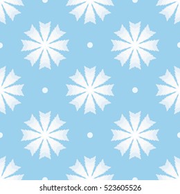 Seamless Snowflakes pattern Background for Christmas and New year. Celebration. Vector Illustration. Winter Weather