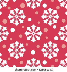 Seamless Snowflakes pattern Background for Christmas and New year. Celebration. Vector Illustration. Winter Weather