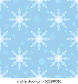 Seamless Snowflakes pattern Background for Christmas and New year. Celebration. Vector Illustration. Winter Weather. Abstract