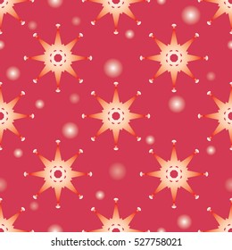 Seamless Snowflakes pattern Background for Christmas and New year. Celebration. Vector Illustration. Winter Weather