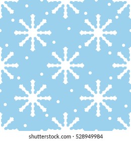 Seamless Snowflakes pattern Background for Christmas and New year. Vector Illustration. Celebration. Winter Weather. Abstract