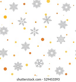 Seamless Snowflakes pattern Background for Christmas and New year