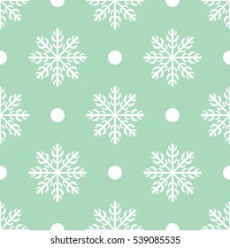 Seamless Snowflakes pattern Background for Christmas and New year. Vector Illustration. Celebration. Winter Weather. Abstract