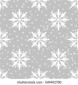 Seamless Snowflakes pattern Background for Christmas and New year. Celebration. Vector Illustration