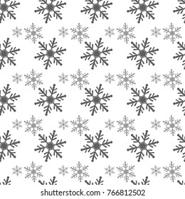 Seamless Snowflakes pattern Background for Christmas and New year. Celebration. Vector Illustration