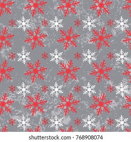Seamless Snowflakes pattern Background for Christmas and New year. Celebration. Vector Illustration