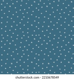 Seamless snowflakes pattern. Snowflakes background. Doodle illustration with snowflakes