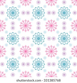Seamless snowflakes pattern. Christmas background, cover, textile, wrapping, web design . 