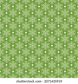 Seamless snowflakes pattern for Christmas and New year postcards or greetings. Winter background of snowflakes.