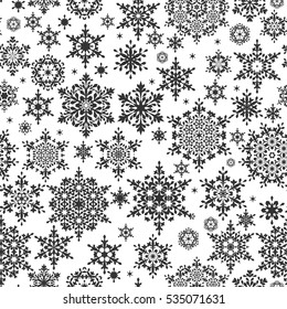 Seamless Snowflakes pattern. EPS 10 vector file included