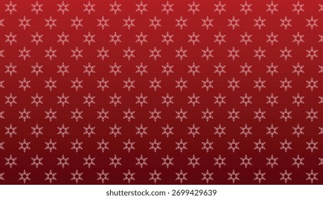 Seamless snowflakes Pattern on red gradient  Background for Festive Decorations and Holidays. Christmas Background