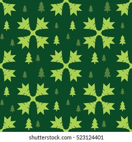 Seamless Snowflakes pattern. Vector Illustration. Celebration. Background for Christmas and New year. Winter Weather