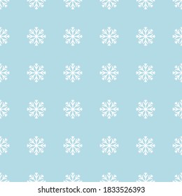 Patrón de copos de nieve sin foco. Invierno o fondo navideño. Ilustración aislada del vector