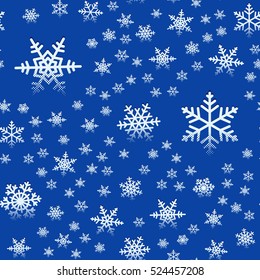 Seamless snowflakes pattern for winter Christmas holidays