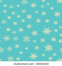 Seamless snowflakes pattern for winter Christmas holidays