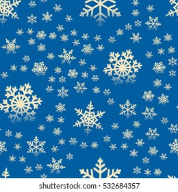 Seamless snowflakes pattern for winter Christmas holidays