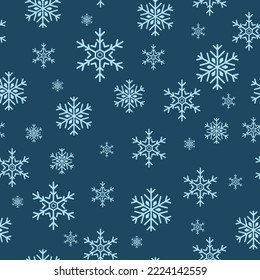 Seamless snowflakes Pattern for winter and New Year theme. This Snowflake Pattern collection is ideal for creating invitations, packaging designs, planner, scrapbooking, fabric design