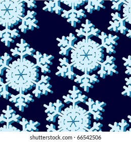 Seamless. Snowflakes. Vector illustration.