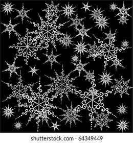 Seamless  snowflakes.eps10