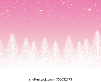 Una Ilustración vectorial de paisaje nevado sin fisuras. (Repetible horizontalmente)