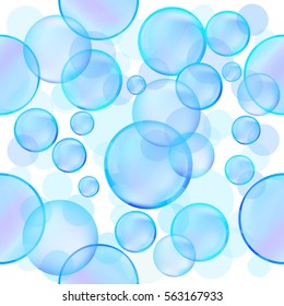 Seamless soap bubbles. Vector