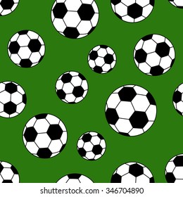 Seamless soccer ball pattern background. vector illustration