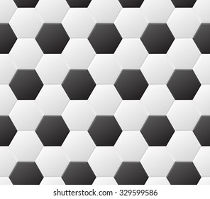 Seamless soccer black and white pattern. Vector eps8 sport background