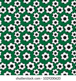 Seamless Soccer Football Pattern Background. Vector